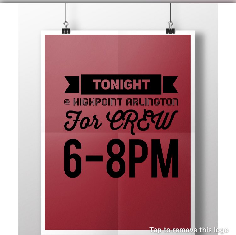 Arlington peeps- we will be in your area tonight. Bring your kids to @hparlington for CREW and grab some good food.