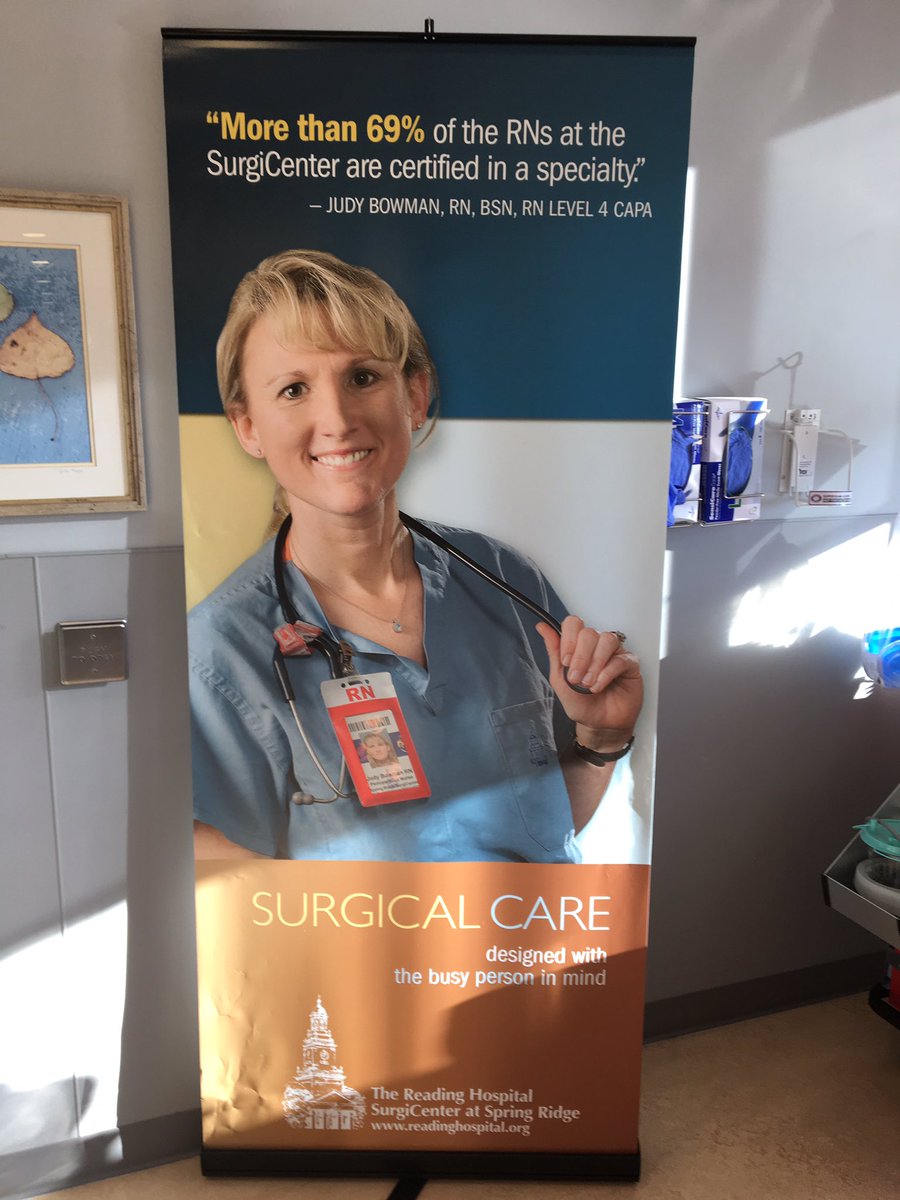JamesXCCI's tweet photo. The Reading Hospital SurgiCenter at Spring Ridge. Tremendous support for nursing certification at this ANCC Magnet designated facility. https://t.co/Up15oTRZPi
