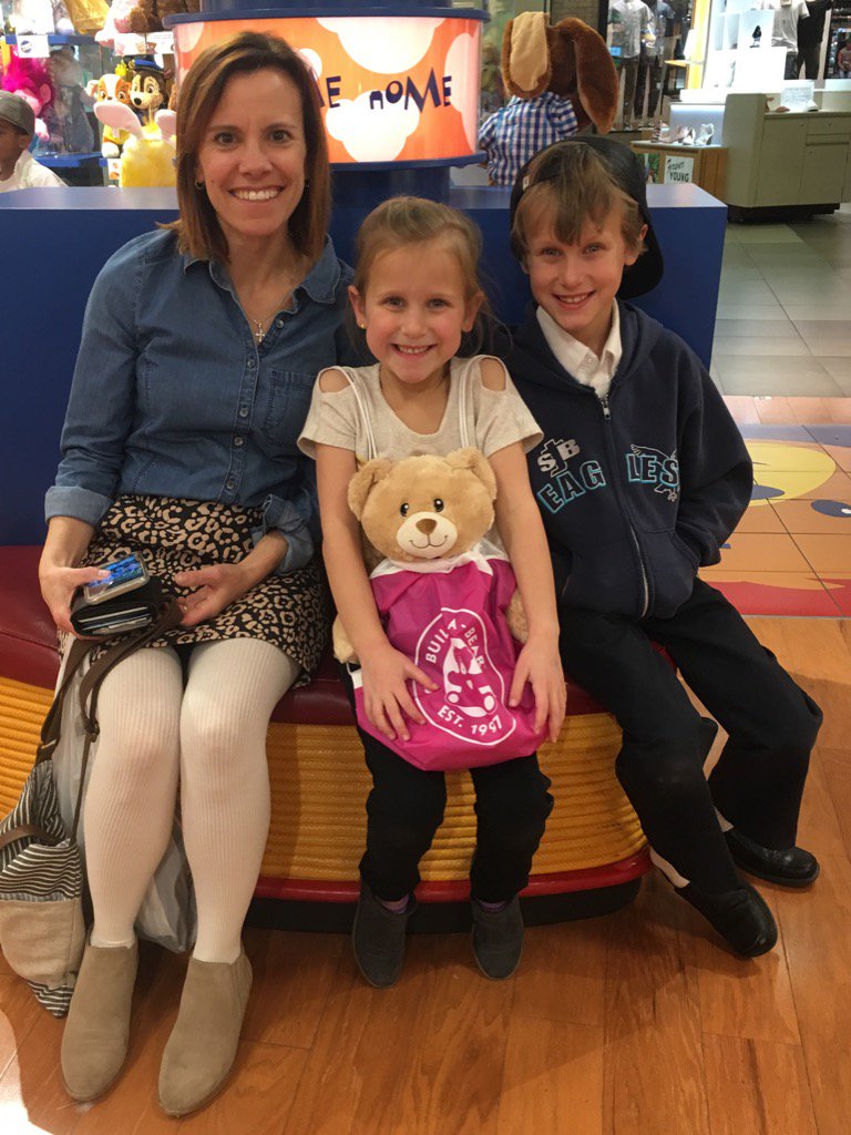 Mardi Gras Teacher Activity: There's nothing better than going to Build-a-Bear with your Kindergarten teacher.