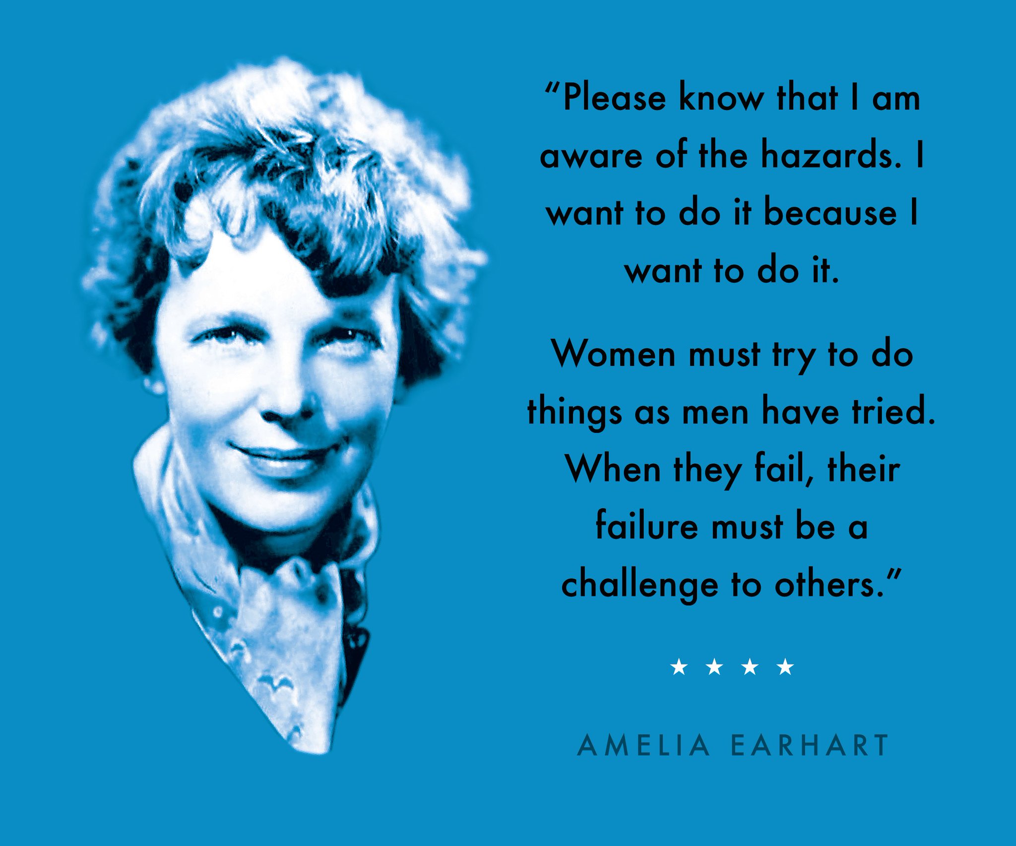 توییتر \ SAC Aerospace Museum در توییتر: «#WednesdayWisdom from Amelia Earhart on this, #InternationalWomensDay! Taken from a letter to her husband on the eve of her last flight. https://t.co/YpA4x9XEgR»