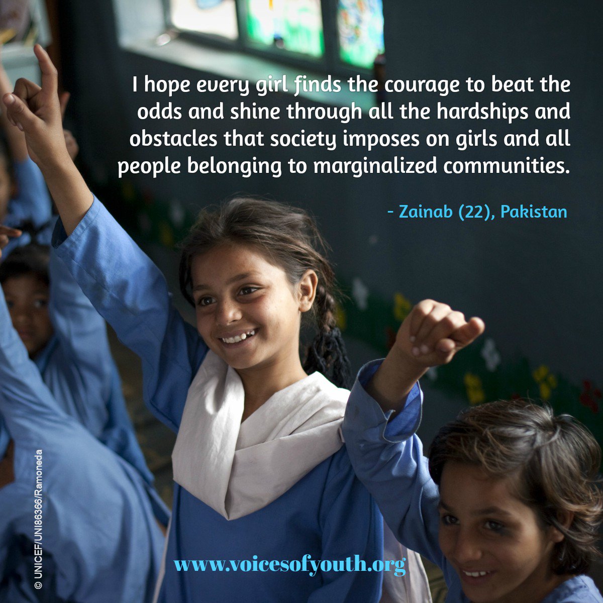 UNICEF's tweet photo. Inspiring words on #womensday! @voicesofyouth https://t.co/W7DBn6r1Mk