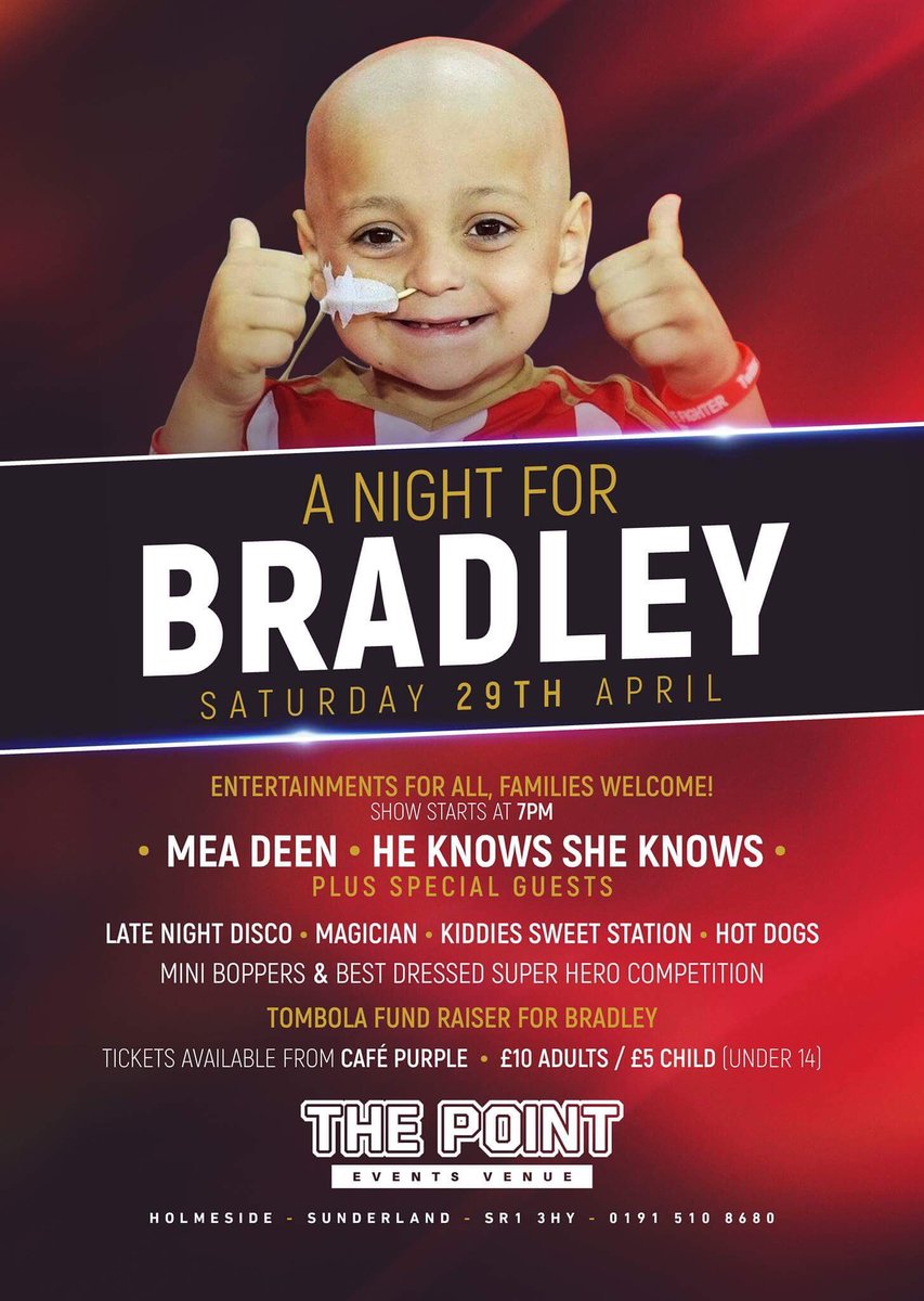 CafePurple321's tweet photo. Tickets are now on sale @CafePurple321 for a great night for Bradley.. https://t.co/iafYbBCKWT
