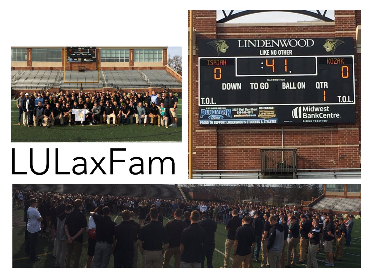 LindenwoodLax's tweet photo. Thank you to all of our Lindenwood Family who showed up to remember Isaiah today! We truly felt the love! #LULaxFam #LionsSupportLions https://t.co/V0wM48K89J