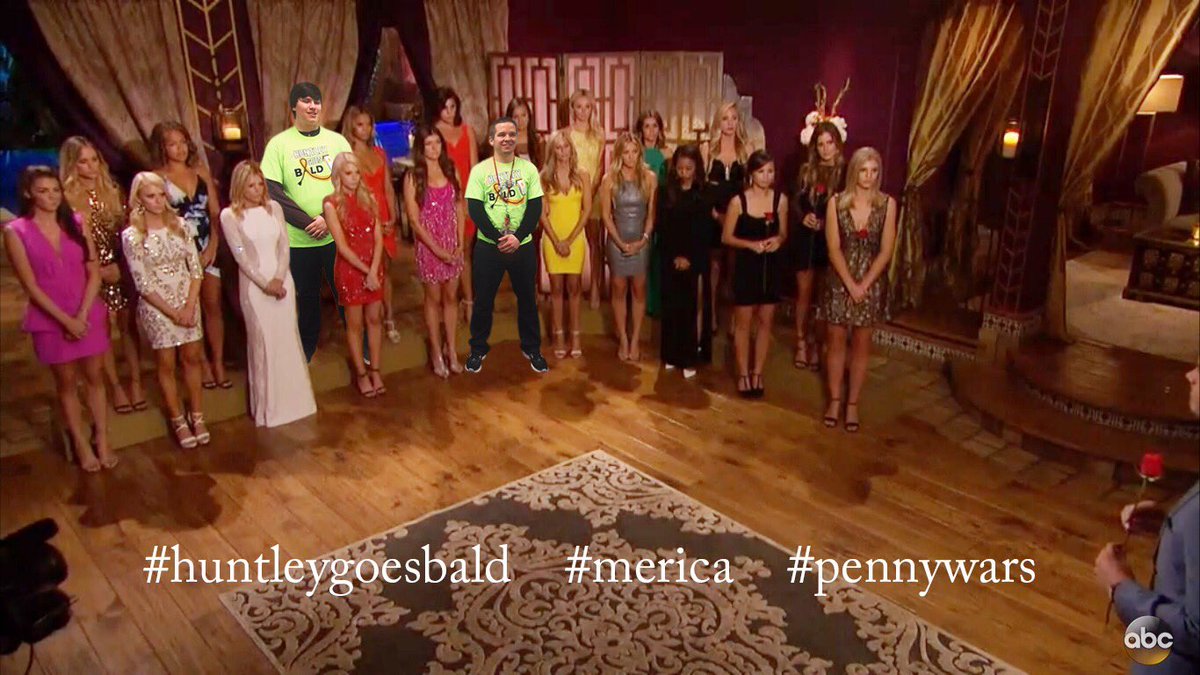 Remember that time <a href="/ZeisAj/">Chip Eli</a> and I were contestants on the bachelor? #huntleygoesbald penny wars starts Monday! Donate to team Zeis and Allen!