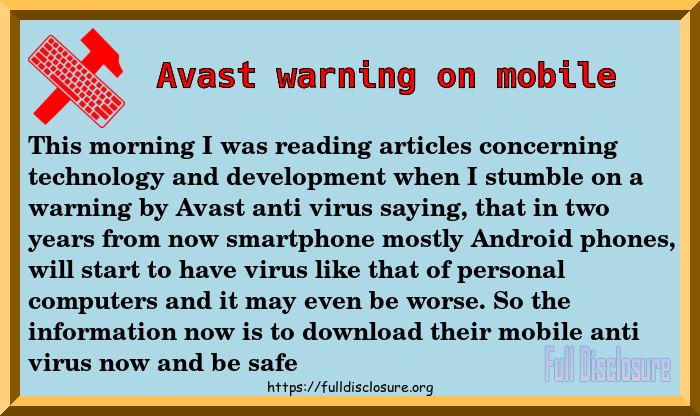 PoliceHackMan's tweet image. #AndroidAntivirus I hope this gets to all those using smartphone mostly Android users, so they can use the solution ahead of time #Avast