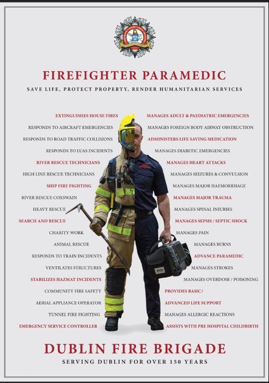 DFBAmbulance's tweet photo. Your FF/paramedics are multi-skilled professionals. We have a passion for our job, and care deeply about the service we provide. #supportDFB https://t.co/evCsand7lA