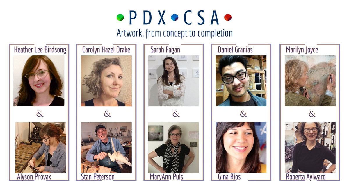 PDXCSA's tweet photo. Get more clarity on the Season 3 projects: Meet the Artists &amp; see their artwork next Mon 3/20 6-8pm at The Addy (1222 NW 18) https://t.co/MBVIvtIpx6