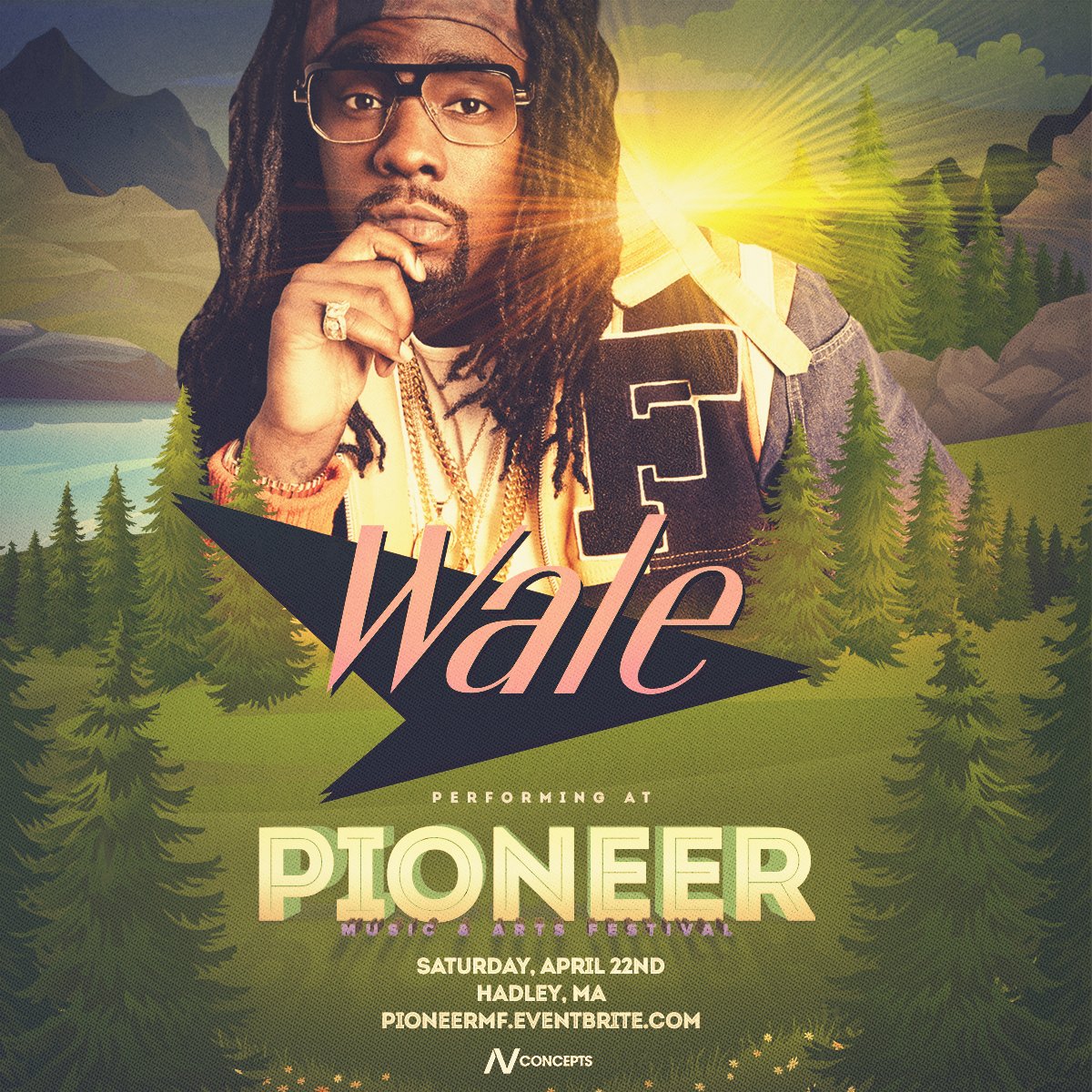 NVConcepts's tweet photo. 🌲🌲 JUST ANNOUNCED 🌲🌲
We're excited to present @Wale as the headliner for Pioneer Music Festival (@pioneermf)!! 
TIX: https://t.co/wSKR6rp57g https://t.co/QzpWaPk2Tk