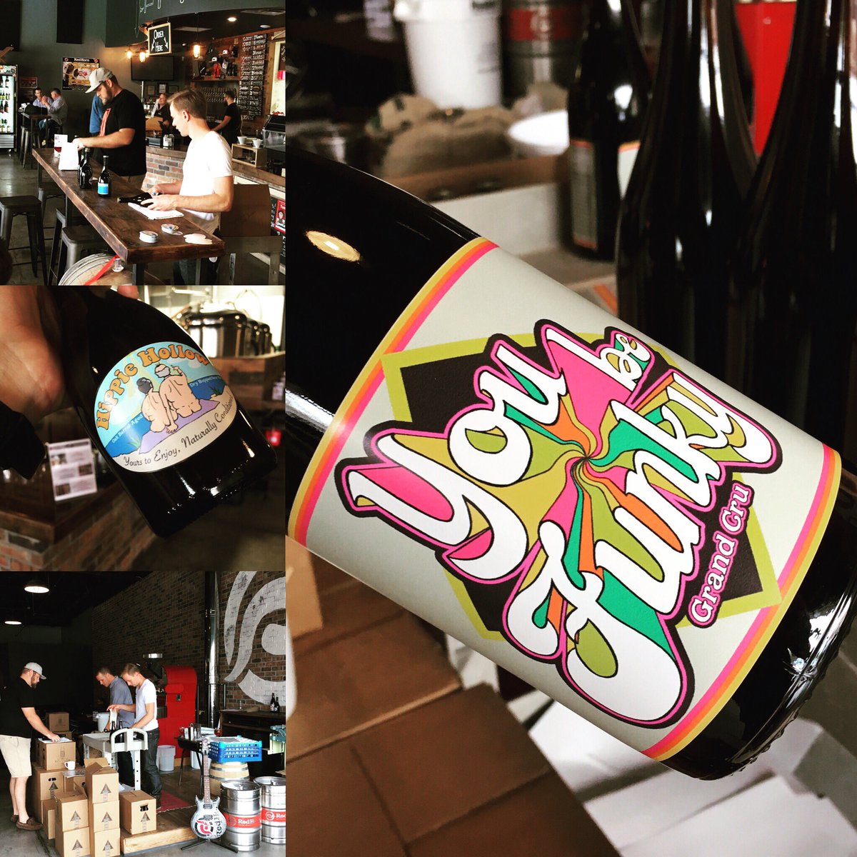 RedHornBrew's tweet photo. Bottle labeling day!  Available 3/12 at noon. #2ndanniversary #redhornbrew https://t.co/nqqUhIbd1X