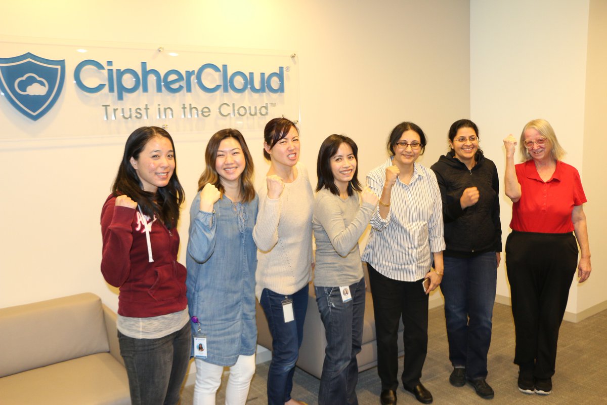 ciphercloud's tweet image. The females at #CipherCloud are proud to be supporting #InternationalWomensDay today! #IWD2017 #cloudsecurity #womenintechnology @womensday