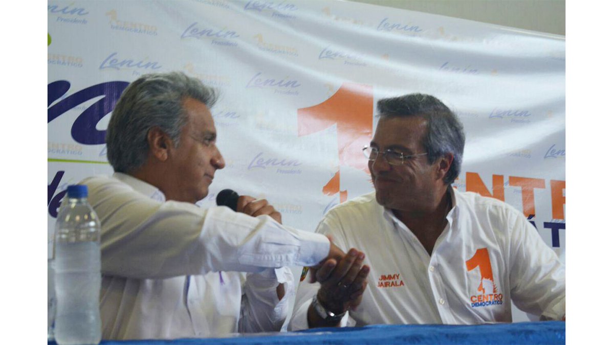 He extendido mi mano a todos los que quieran seguir avanzando y hoy <a href="/jimmyjairala/">Jimmy Jairala</a> y <a href="/cendemocratico/">Centro Democrático☝</a> son bienvenidos a este proceso.