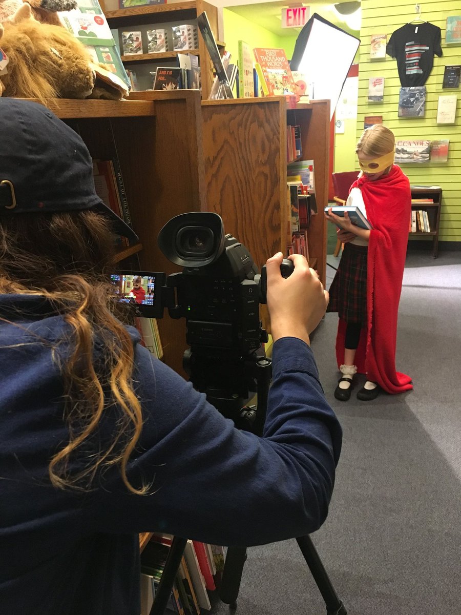 Five16FilmFest's tweet photo. Here’s a sneak peek from the 1st day of shooting the #FilmFest17 opener! Thanks to @RedBalloonBooks for letting us shoot in your store! https://t.co/GKdtOFPVrw