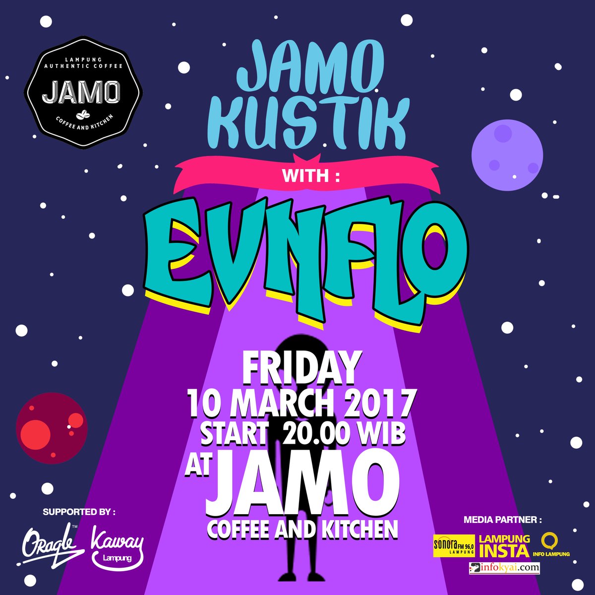 Hello kiyay dan atu ...
Jangan lupa besok  di <a href="/JAMOCOFFEE/">JAMO COFFEE LAMPUNG</a> ada salah satu band indie lampung bergenre Rock n Roll .