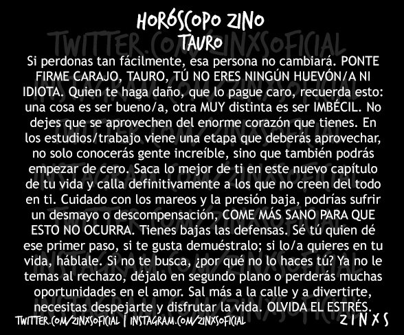zinos__'s tweet photo. #HoróscopoZino #Tauro https://t.co/seenpcxKga