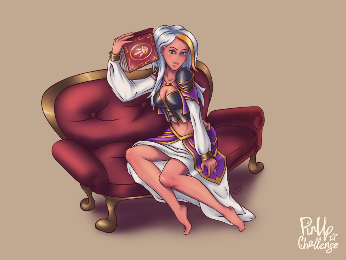 kaprizoly's tweet photo. The First work for #PinUpChallenge is #Jaina 😉#Warcraft #digitalart #fanart #JainaProudmoore https://t.co/Qa0rNRG1Dn