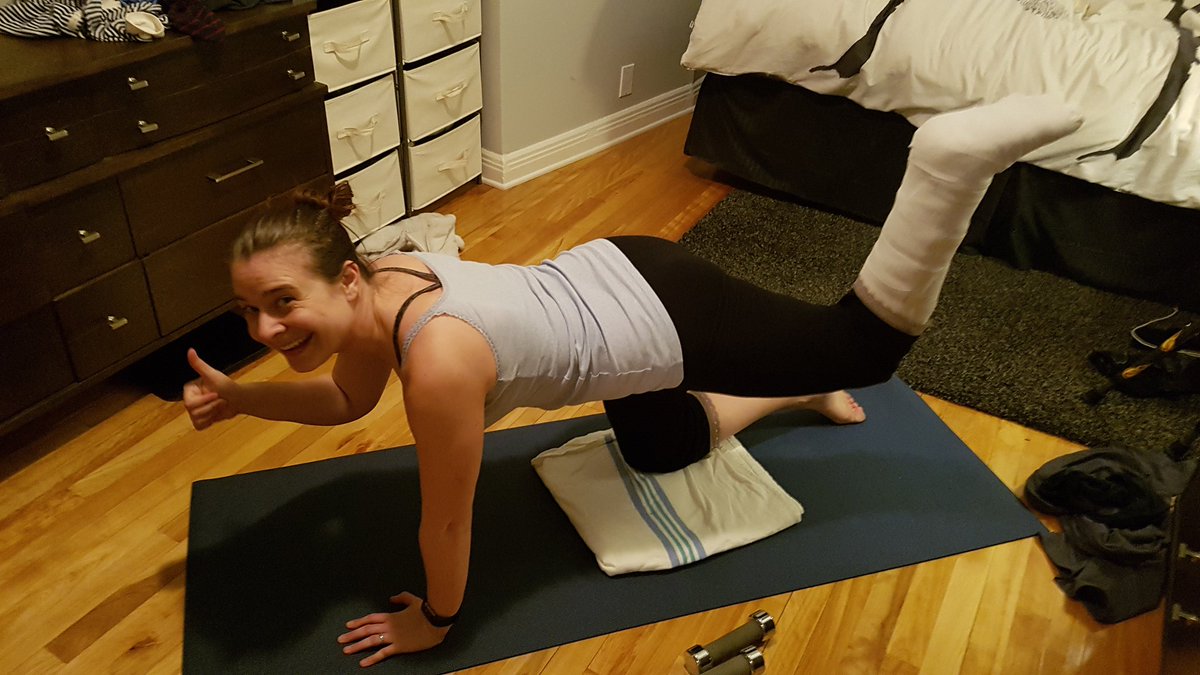 When you #break your #ankle as an #OT, #noexcuses! #OT365 means I keep moving and #exercise everyday. #healing #pain #OccupationalTherapy