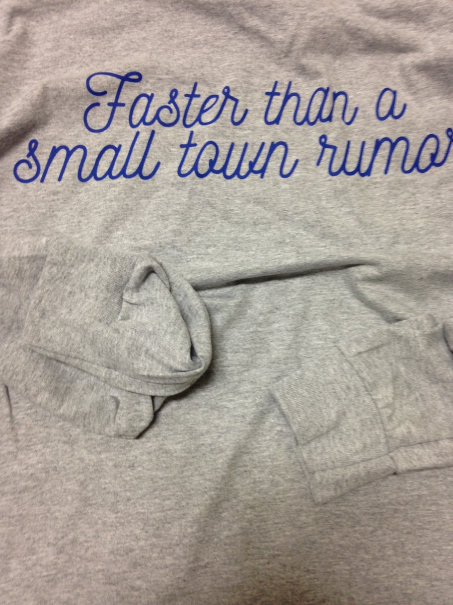Thank you KMS for your recent order of track shirts! ...Faster than a small town rumor..