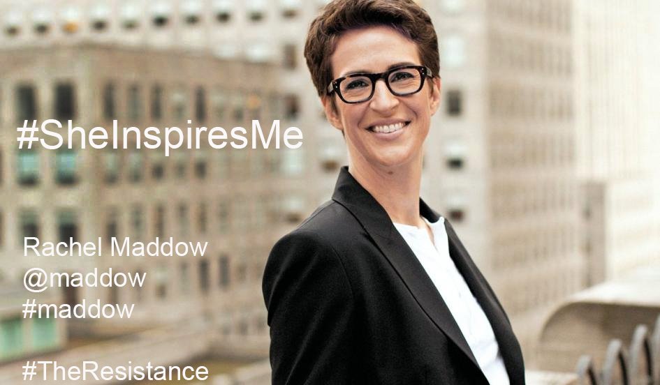 EdanClay's tweet photo. Rachel @maddow will go down in History for her reporting on #TrumpRussia. She's our generation's Edward R. Murrow. #SheInspiresMe to #RESIST https://t.co/i3Dn1EnpS4