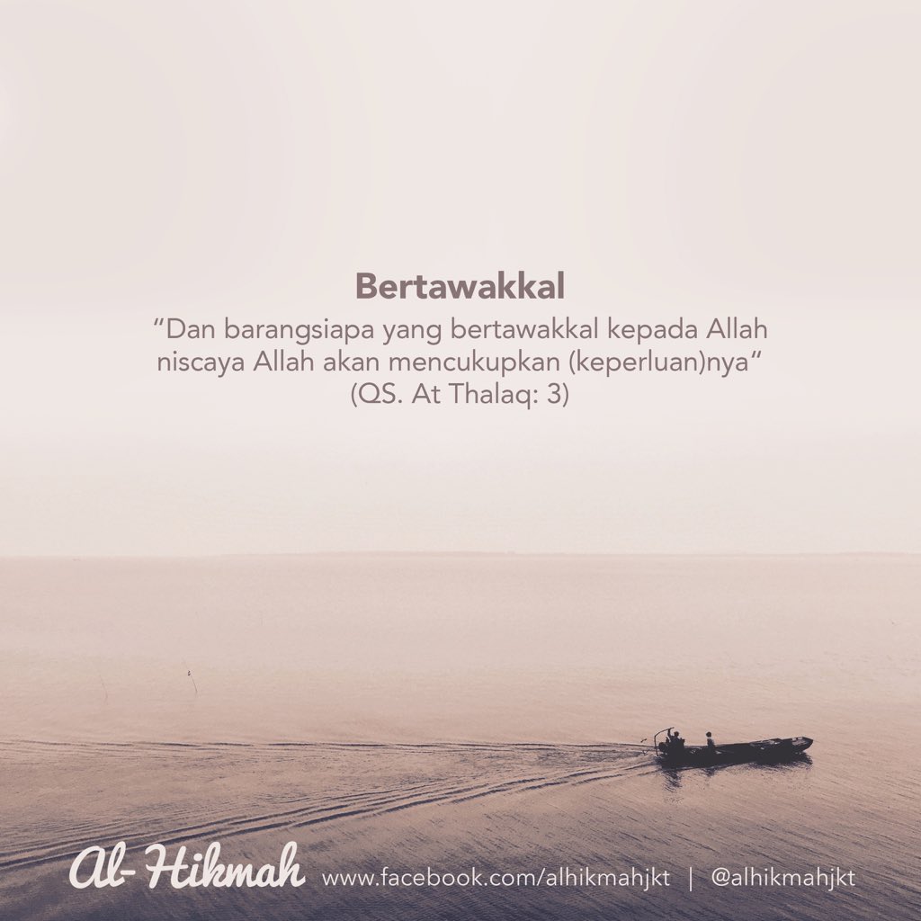 Hadapi hidup dengan tawakkal