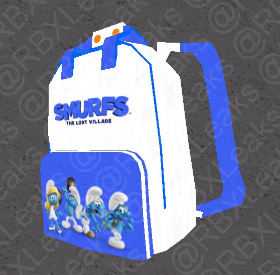 Rbxleaks On Twitter Smurfs Pack Mesh 686793422 Tx - roblox smurf backpack