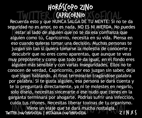 zinos__'s tweet photo. #HoróscopoZino #Capricornio https://t.co/ceW6BLkqN7
