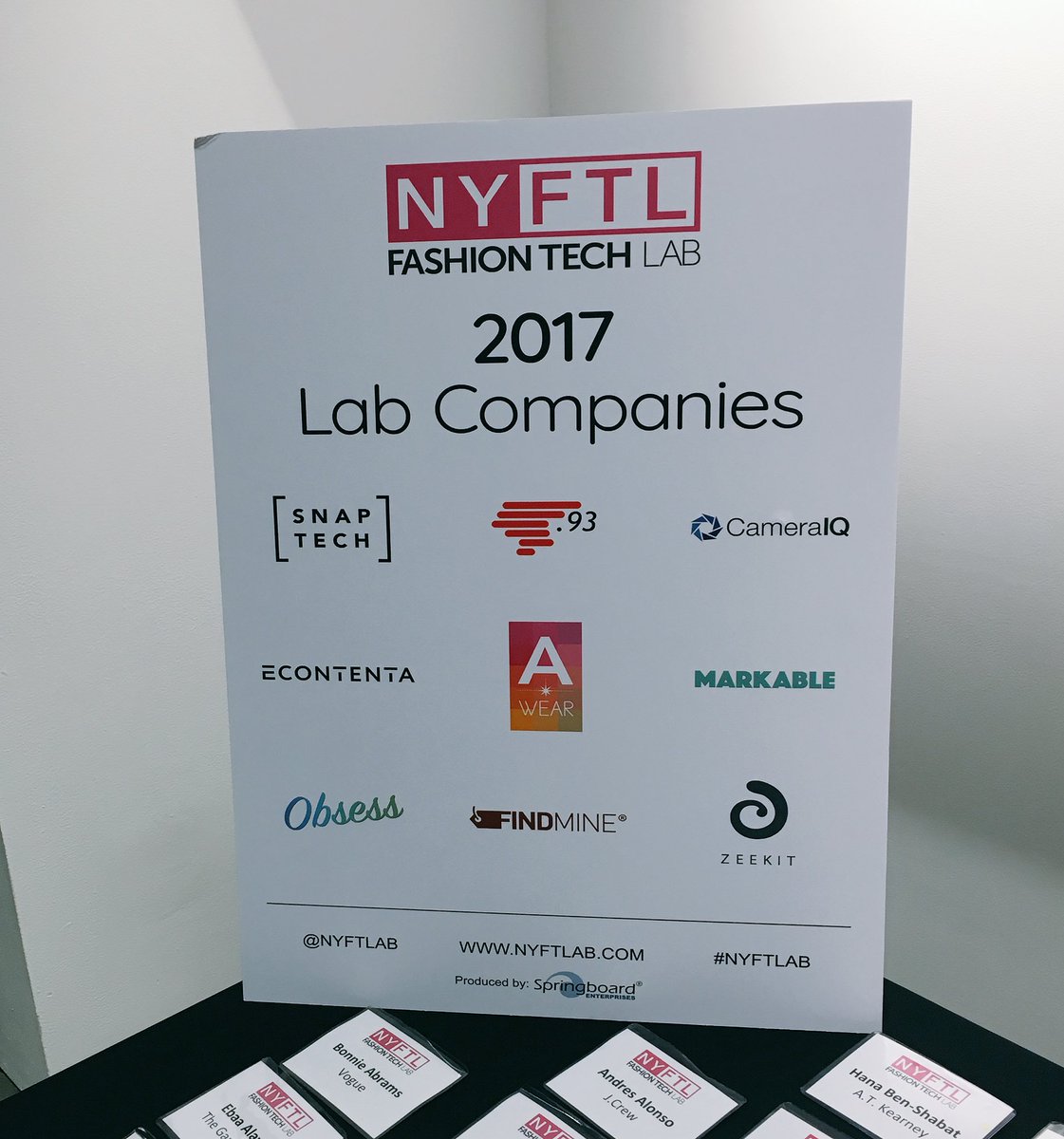 Welcome NYFTL 2017 class! Amazing launch event. #nyftl #accelerator #emergingbrand #technology #retail #fashion