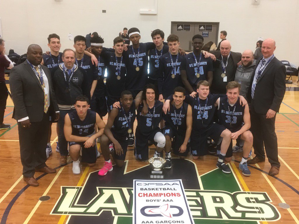 JeffZownir's tweet photo. OFSAA AAA Champions 2017. So proud of this group! @smcbasketball https://t.co/t3mPDD6ufT