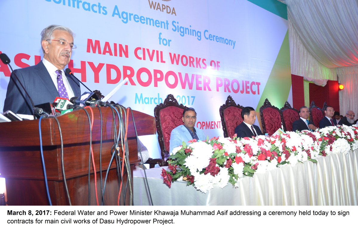 WAPDASICSR's tweet photo. #Dasu #Hydropower Project: #WAPDA signs two #contracts worth Rs. 180 billion for main civil works https://t.co/kI8E4Yp0Vu #civilworks #CGGC https://t.co/qd11eBGZVV