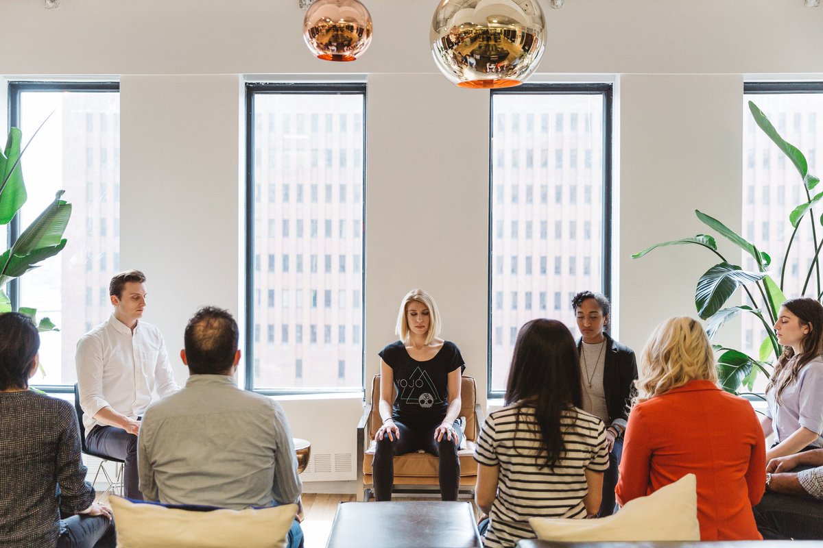 WeWork's tweet photo. People spend approx. 47% of their day distracted. Member #YoJoYoga is on a mission to change that. #weworkwellness https://t.co/HD9SoOlqO6 https://t.co/h6ZdiDtfbo