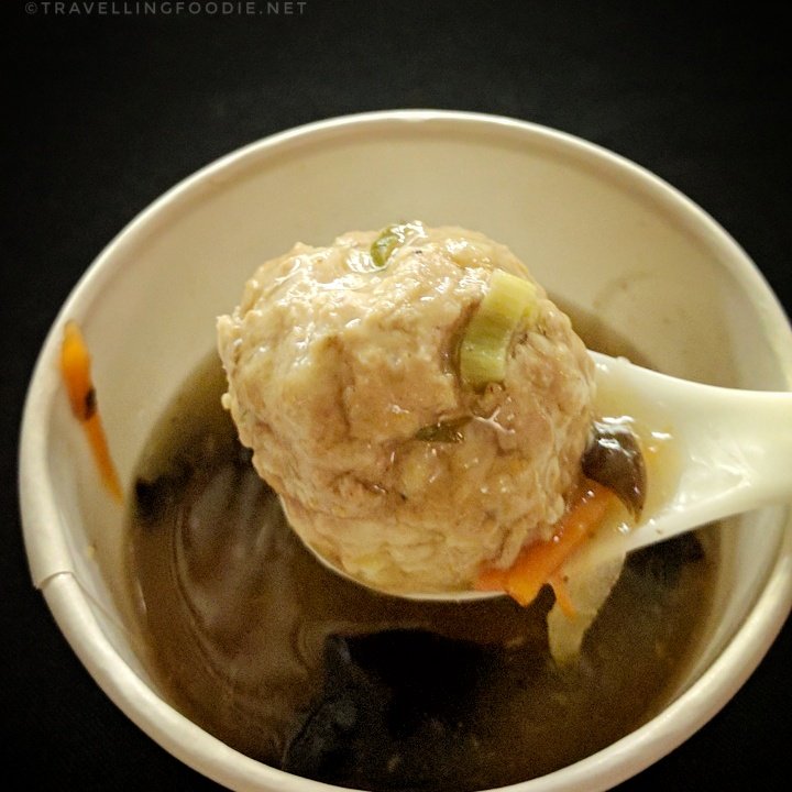 Asian Mushroom Soup with Chicken Meatballs from The Hogtown Pub and Oysters in Toronto