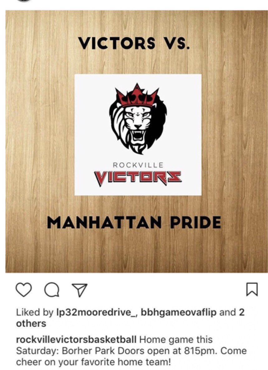 VictorsBball's tweet photo. We have a home game THIS Saturday. Mark your calendars. Bring your family and friends. Doors open at 8:15pm...Location: Borher Park https://t.co/CivWVecQOo