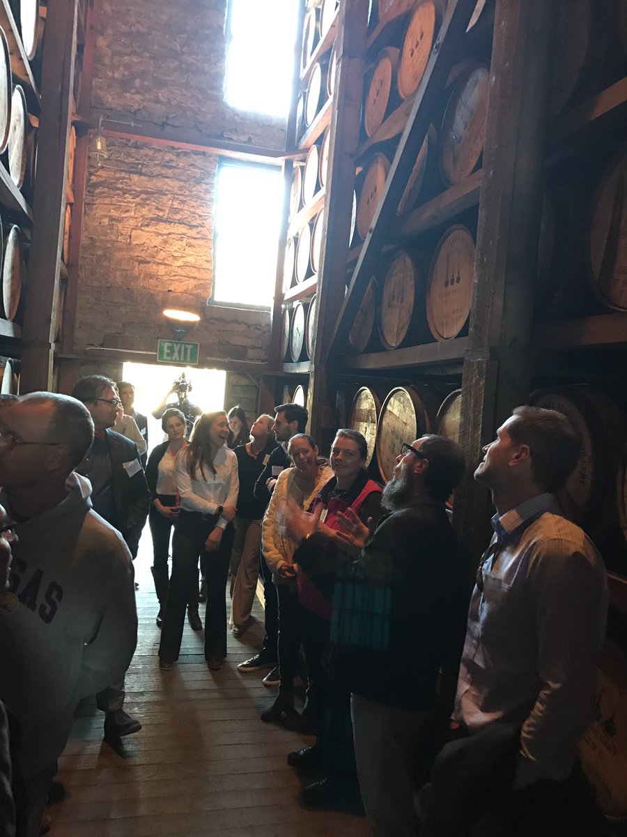 Our wonderful hosts @WoodfordReserve taking #vilcapag entrepreneurs and mentors on a tour of their world renowned distillery