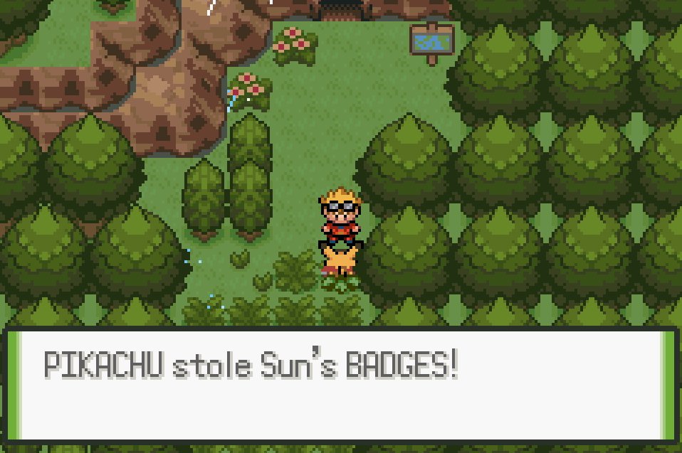 SunGamingYT's tweet photo. This ornery little shit stole my badges.

#EvilPikachu #PokemonGlazed https://t.co/afi1hNaz90