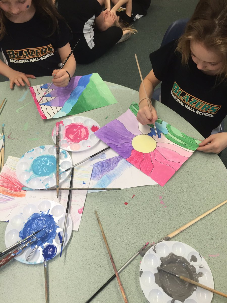Grade4BH's tweet photo. Creating some Ted Harrison inspired artwork 🎨 https://t.co/zS28S7fuak