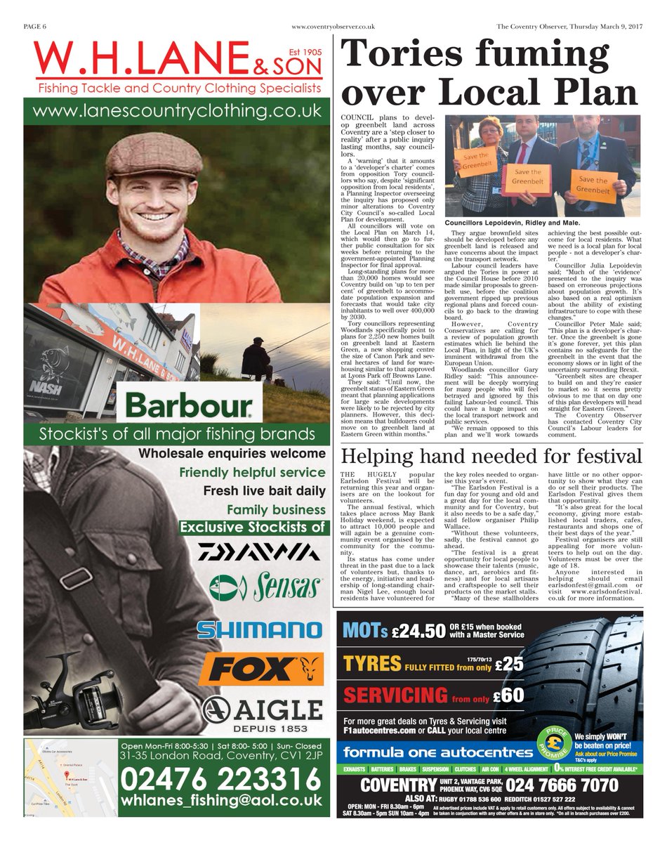 CllrGaryRidley's tweet image. @covobservernews - story by @Lesreidpolitics about #greenbelt in #Coventry - #Developerscharter @Pete_Male @LepoidevinJulia @CVConservatives