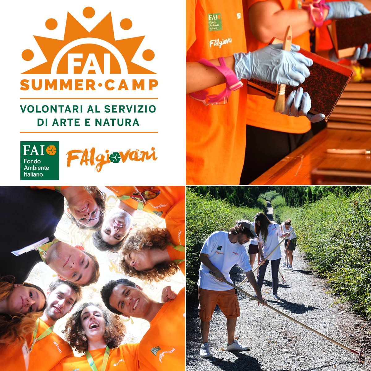Fondoambiente's tweet photo. Cerchi un'#estate diversa? Partecipa ai #FAISummerCamp in tutta Italia: divertimento, formazione e partecipazione! https://t.co/C0fUhVmhME https://t.co/MJZDzK5B9u