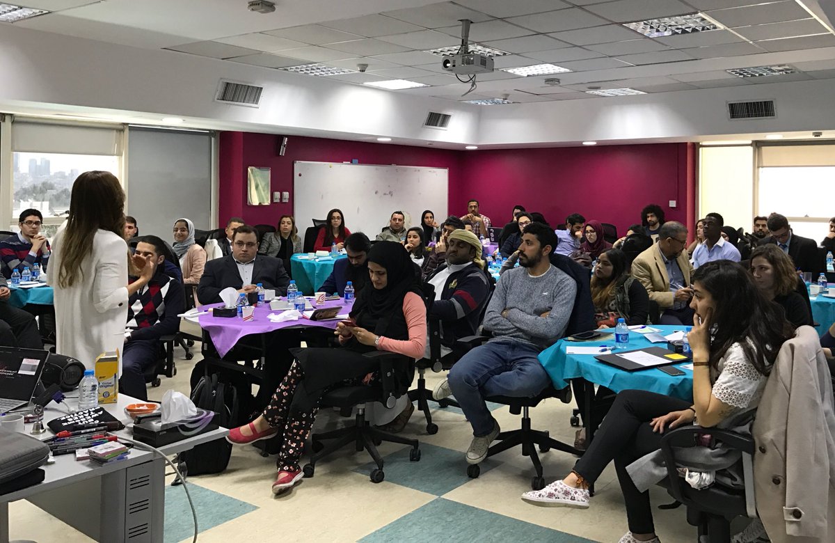 ZainJo's tweet photo. Starting the weekend with a great bootcamp Includes 28 semi-finalists out of 70 from MIT Enterprise Forum at Zain Jordan's HQ. #MITEFARAB https://t.co/O9yJ2mmsyI