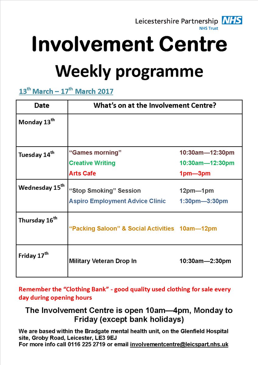 games morning back on next week. Wii games or any board game, try your hand at any!