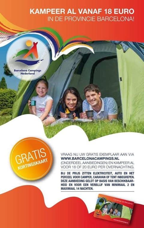 #Kamperen met 2 pers. voor €18! Met #kortingskaart #Barcelona #Campings kan het! bit.ly/2cbO1Lx #vakantie