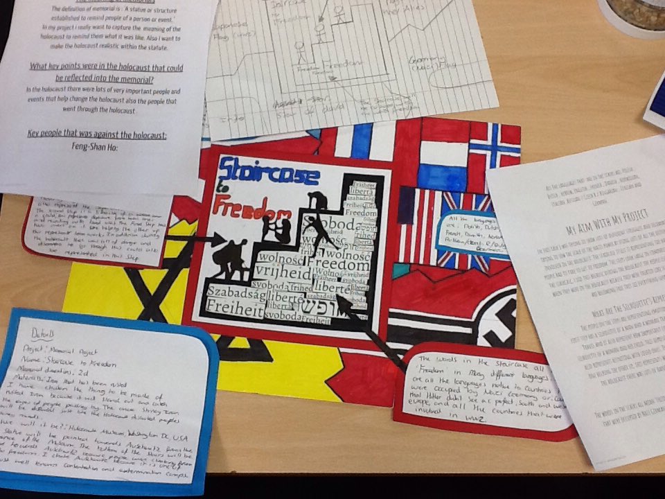 9B memorial projects - some lovely, thoughtful designs by Ryan Peacock, Alfie Walker, Ethan Fowler and Charlie Newsome #remember ^SLH