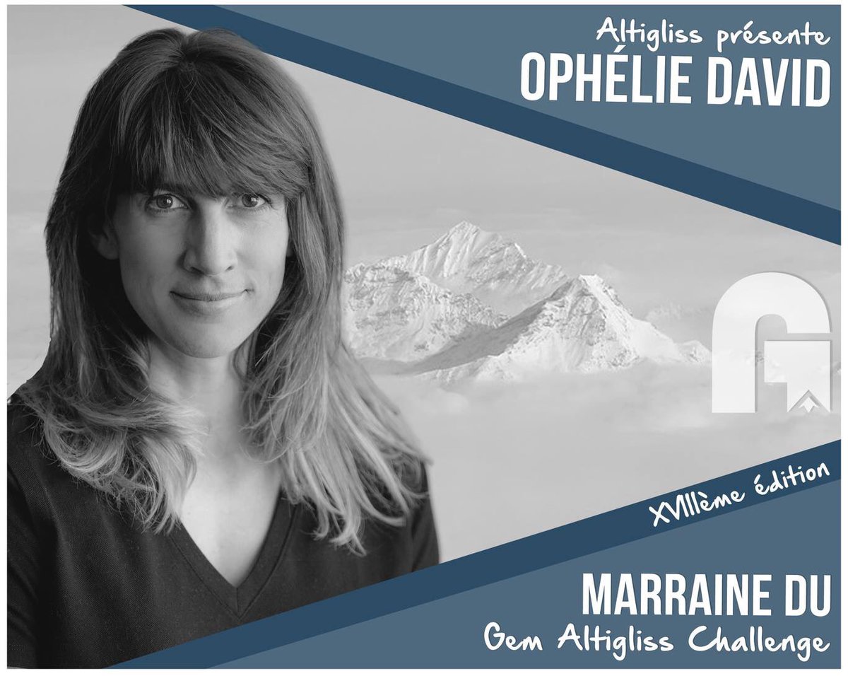 La marraine de la 18ème édition GEM <a href="/Altigliss/">GEMAltiglissChallenge</a> challenge est <a href="/ophelie_david/">ophelie david</a>. Une très grande championne. Clin d'œil à Celine &amp; <a href="/alpedhuez/">Alpe d'Huez</a>