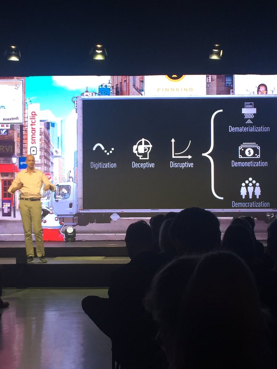 SigneW's tweet image. The 6 d's of disruption. Ask yourself where your industry is? #nextmfi