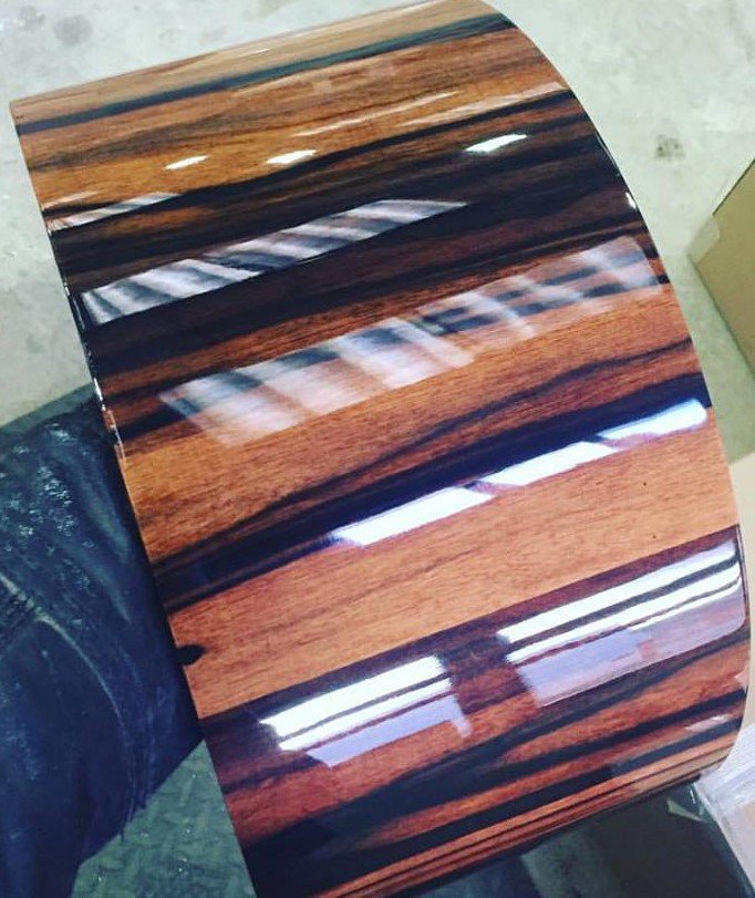 NCDShells's tweet photo. High gloss Macassar Ebony over 19 ply Walnut with inner Macassar Ebony and Macassar Ebony rerings #YourSoundYourCreation @NCDShells #drummer https://t.co/a9pa0O2e26