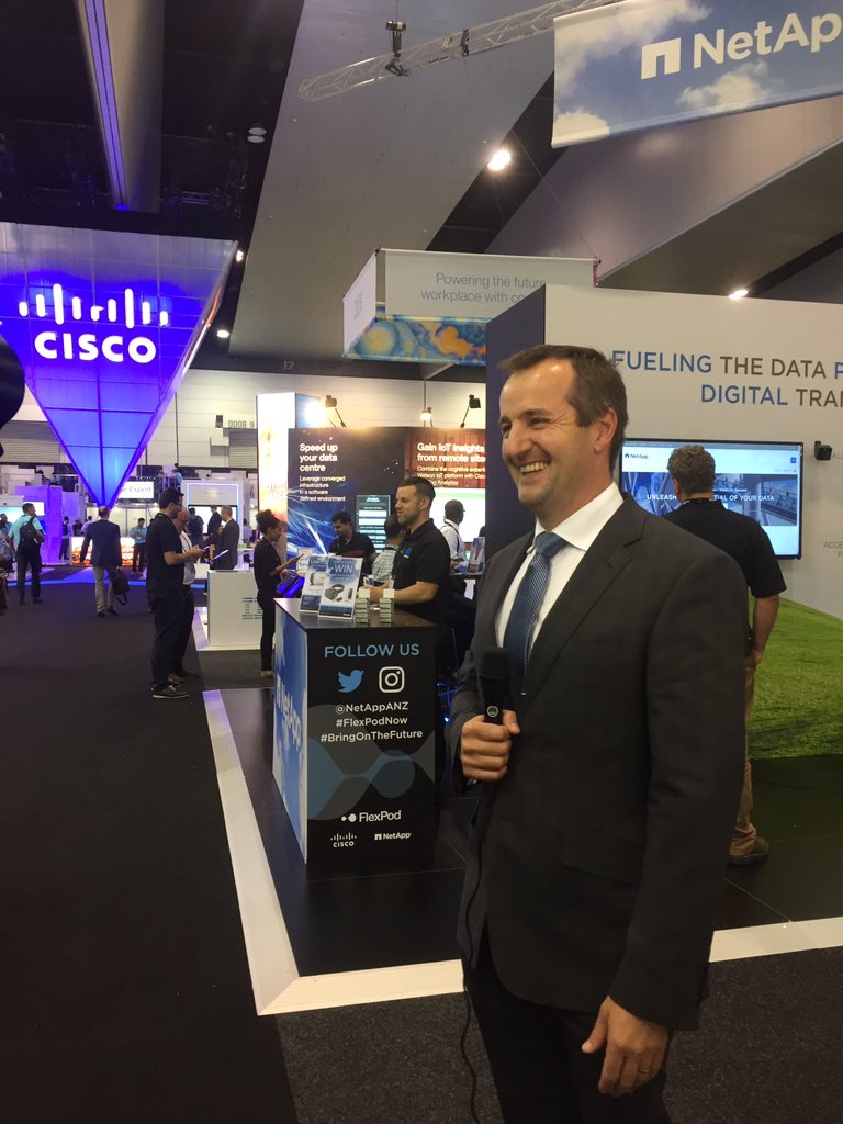 dhruvdhumatkar's tweet photo. #NetAppANZ Managing Director @GlennMcPherson talks about why our customers chose #FlexPod as their preferred cloud platform #clmel https://t.co/VQGV026azj