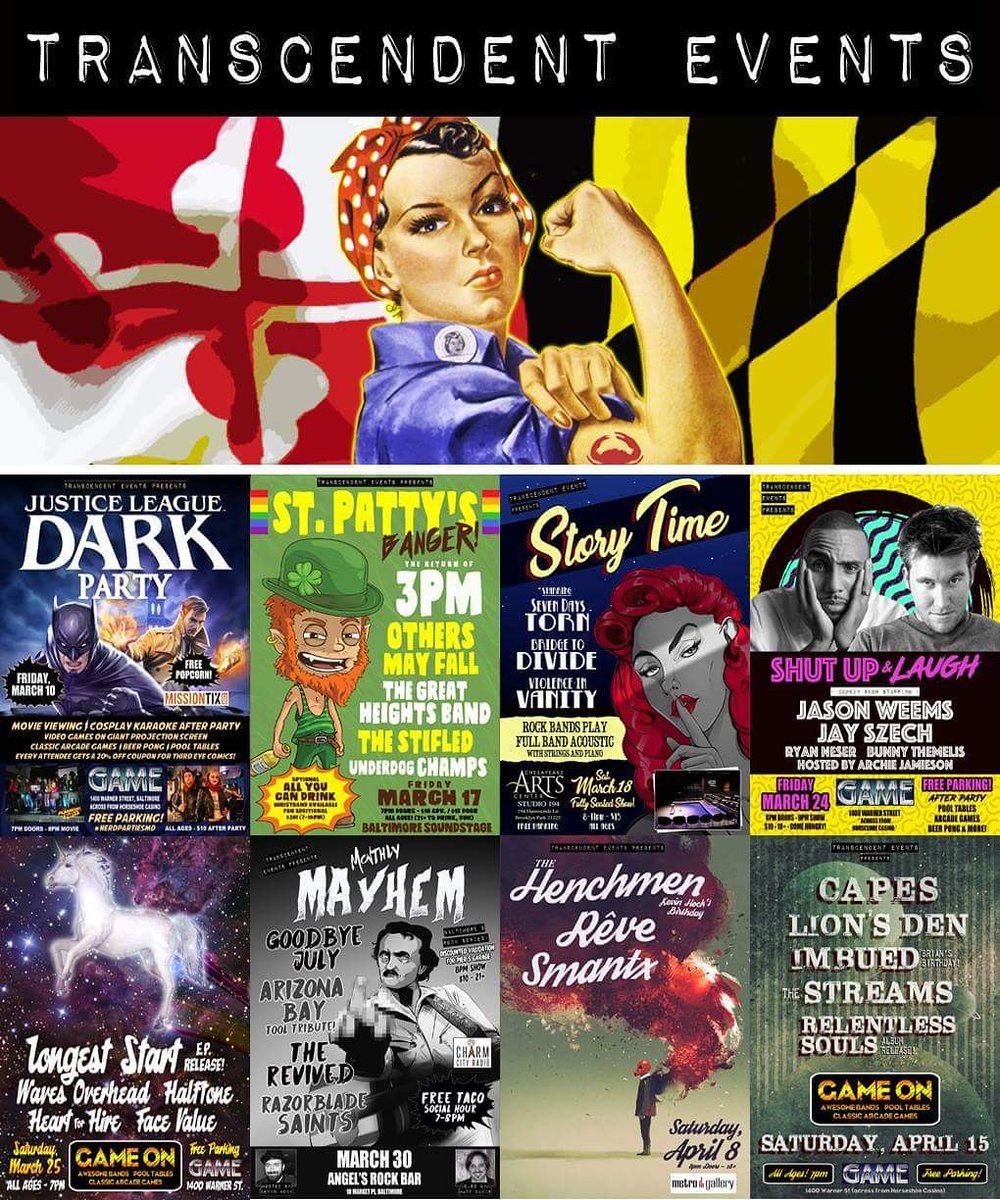 TranscendentMD's tweet photo. So much good stuff coming up MD! https://t.co/aCtZDSUCyf @gamebaltimore @3PM_music @vivbandofficial @TheHenchmenMD @smantxband @ReveMusicUS https://t.co/UtObOd8kDD