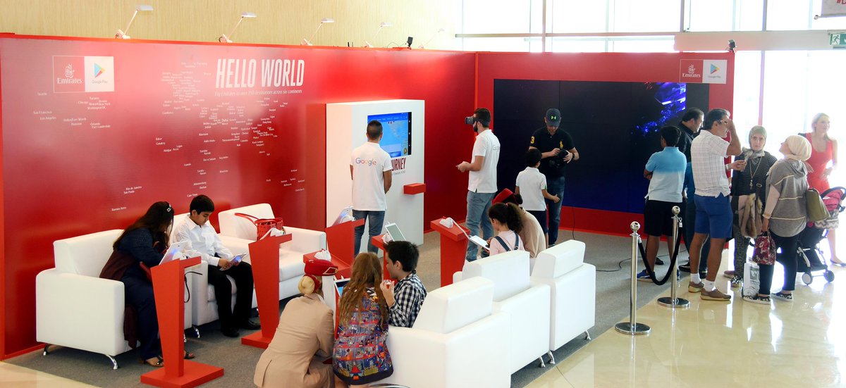 citynewsintl's tweet photo. #Emiates teams up with #Google for creative on-ground #digital experiences.
#VR #technologies @EmiratesLitFest @emirates @googlevr #UAE https://t.co/H7yRKB36zR