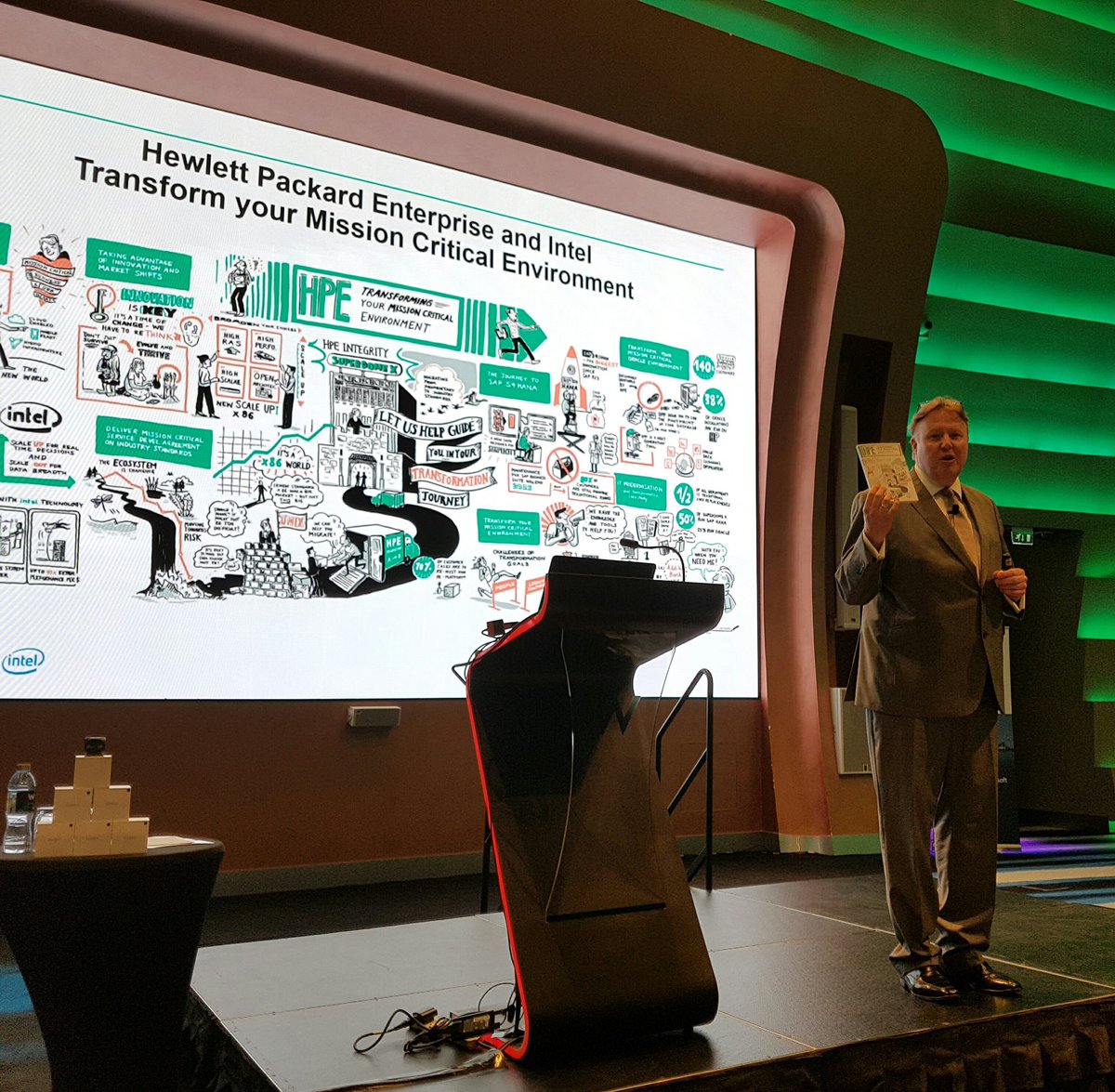 relgreb's tweet photo. Day 2 #TMCE3 is up. Today it's all about #HPE and #Intel powering #MissionCritical transformation. https://t.co/ws7ajnrbLu