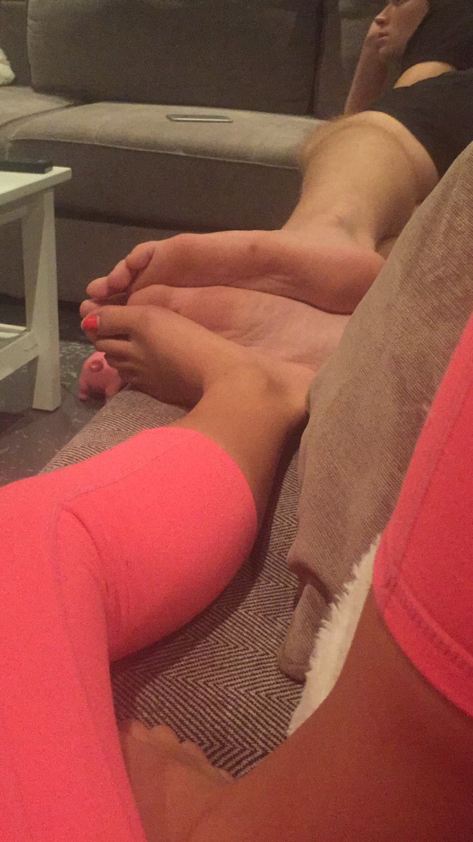 ChelseaKreiner's tweet photo. When it's too hot to cuddle but the movie is scary 😂 https://t.co/QDoxsj3Gi8