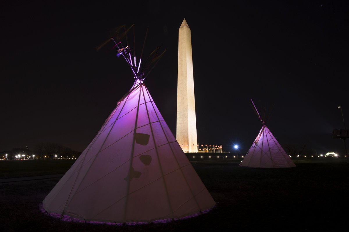 RichardsAFP's tweet photo. The 2017 Native American designer teepees with RGB lighting are out and on display in Wash DC... https://t.co/1h0iTloeNA