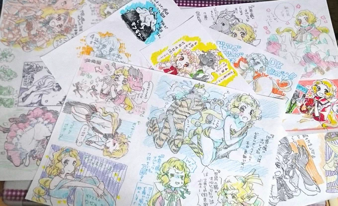 この次回更新日らくがきも今回で最後かと思うと心臓ぎゅってなる……そしてオペレッタのらくがきたくさんしたなぁ～という写真 